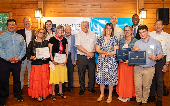 group photo of 2024 Aquarion Environmental Champion Award winners for Connecticut