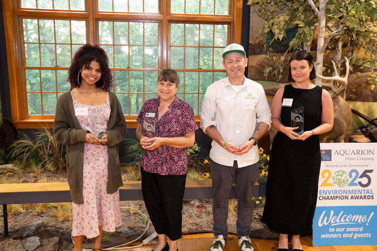 group photo of the 2025 Aquarion Environmental Award winners for New Hampshire