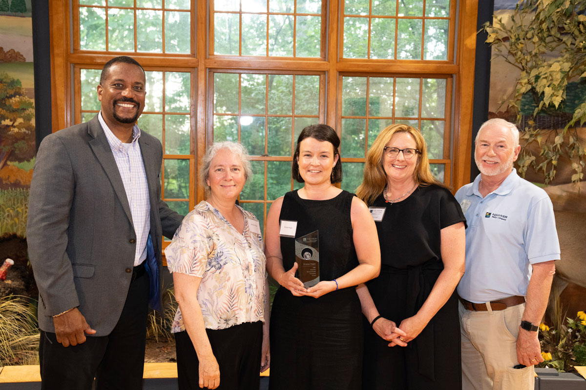 group photo with Brianna Hagan, 2025 Aquarion Environmental Champion