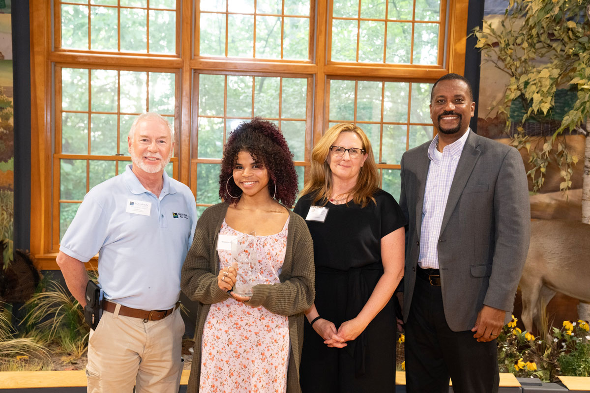 group photo with Michaelena Willis, 2025 Aquarion Environmental Champion